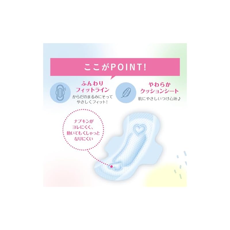 Ellis New - Bare Skin Feel Winged Condoms 20.5cm (Normal To Heavy Flow Daytime) 80 Pieces (20 Pieces X 4 Packs) [Bulk Purchase] + Bonus Item []