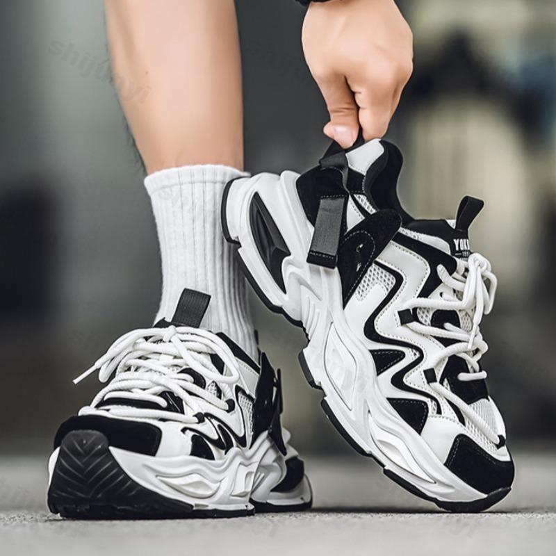 Fashion Men's Fashion Trend Low Top Casual Thick Soled Shoes 2025 Autumn New Mesh Breathable Comfortable Versatile Niche Chunky sneakers