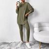 Fashion Casual Knitted Suits Long Pants Suits Women's T Shirts Sports Suits Fashion Elegant Casual Solid Two Piece Set Outfits