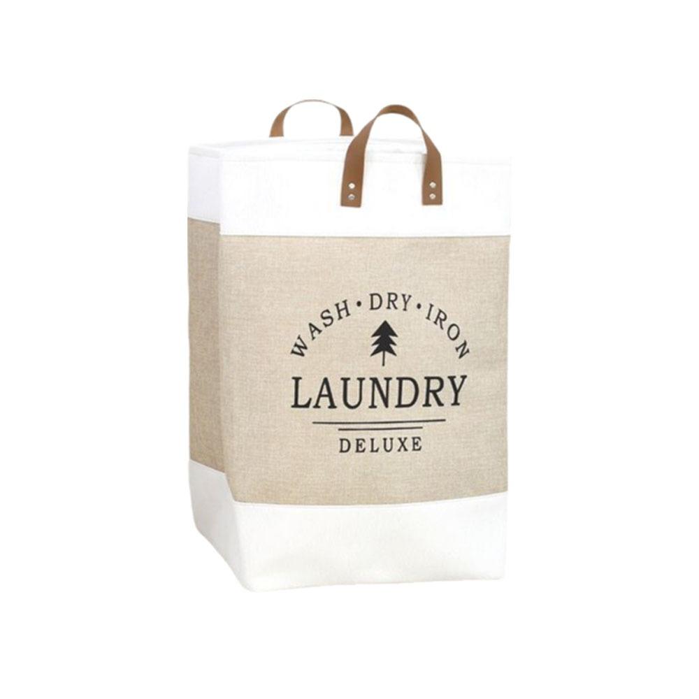 

Collapsible Large Capacity Laundry Basket Foldable Dirty Clothing Orgnizer Bedroom бежевый