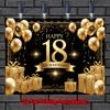 Piano 2D - Stendardo di Sfondo per Celebrazione del 18° Compleanno in 1 pezzo | Stendardo in poliestere, per decorazione della casa, matrimoni, compleanni