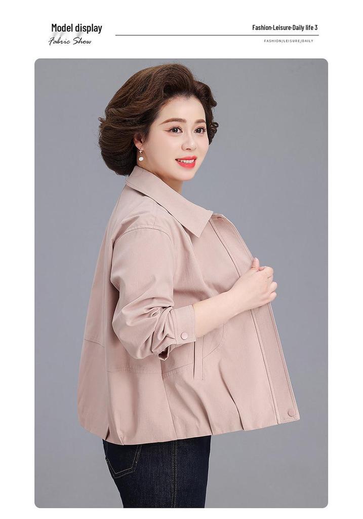 Spring & Autumn 2026 Casual Jacket for Middle-aged & Elderly Women - Stylish, Age-reducing Loose Fit, Perfect for Mother's Day.