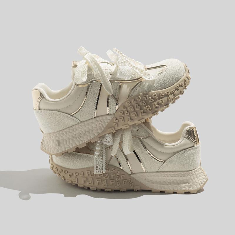 

Модная немецкая тренировочная обувь ретро женская обувь на все случаи жизни белые кроссовки Форрест Гамп спортивная обувь повседневные папины кроссовки 40