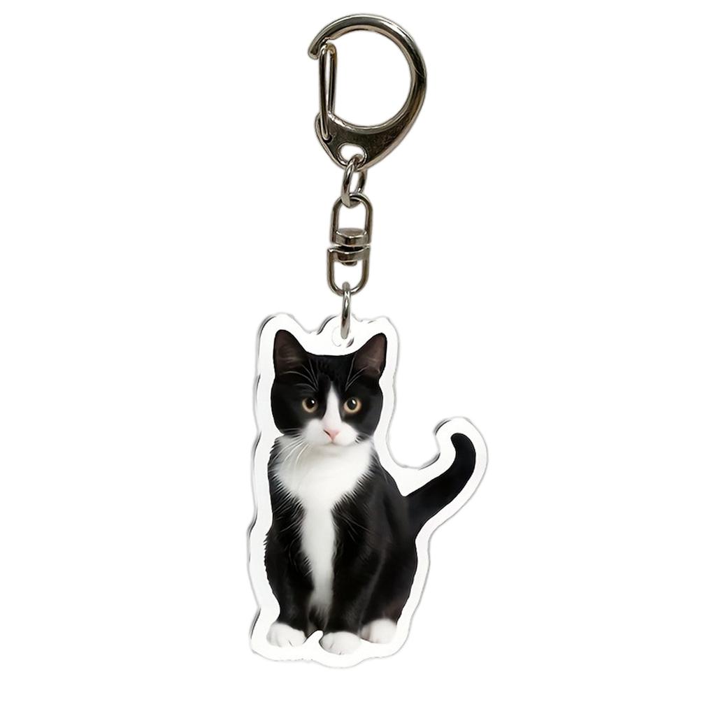 Stylish Black Pusses Pendant Adorable Miniature Kitty Keychain Charming Gift Suitable As Car Decors Or Personal Bag Charm