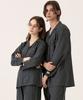 [Dossy] Silkfit Modern Black Long-Sleeve Couple Pajama Set [Shipped from Korea] 100% Authentic