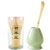Saehyotei Matcha Tea Ceremony Set, 3-Piece Bamboo Set with Chasen (100-Standing), Chashaku (Tea Scoop), and Chasen Fixer, Perfect for Beginners,