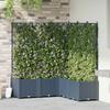 Garden Planter Set 5 Pcs Gray 120 X 120 X 143 Cm Plastic