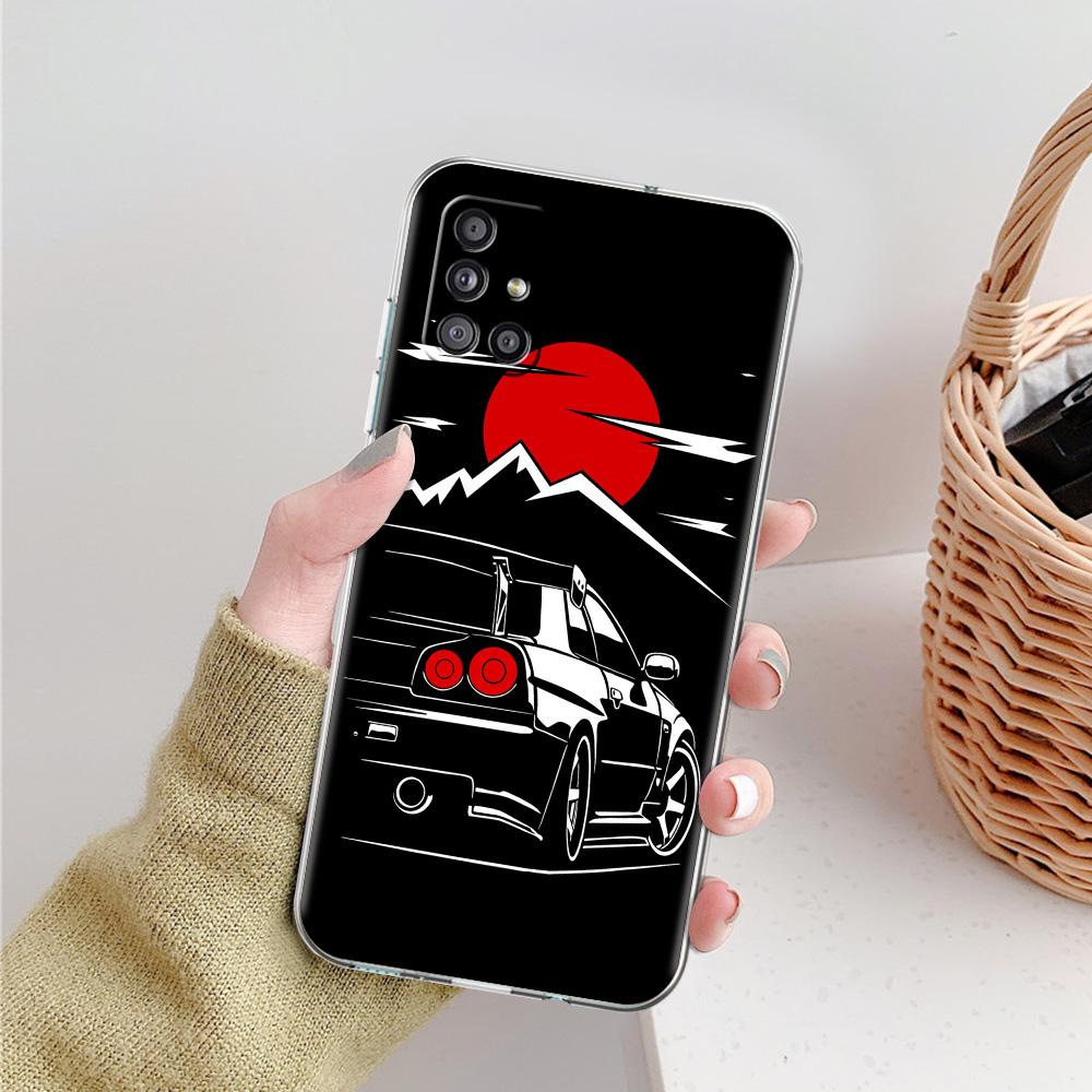 Case For Samsung A15 A13 A35 A55 A51 A71 A41 A31 A21S A03S A05 A17 A23 A25 A33 A53 A73 5G A07 4G Cover Japan JDM Sports Car