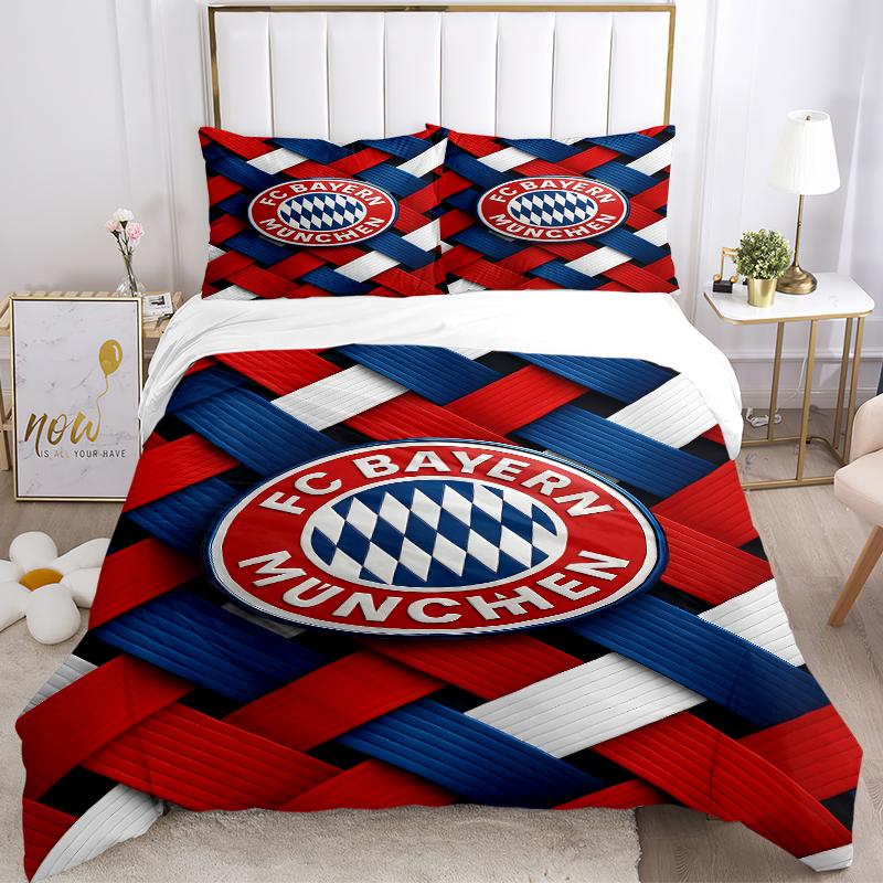 3Pcs Bayern Munich Crest Bedding Sets For All Sizes New 3D Printed Bed Cover Comforter Duvet Cover Pillowcase Bedroom Decoration