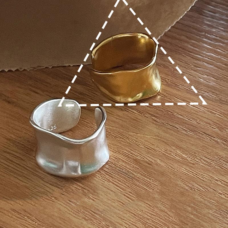 925 Sterling Silver Rings For Women Men Fine Jewelry Finger Adjustable Open Vintage Chain Ring For Party Birthday Gift