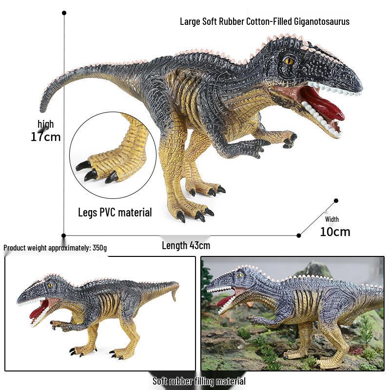 Large Soft Rubber Triceratops Dinosaur Toy - Perfect Birthday Gift for Kids