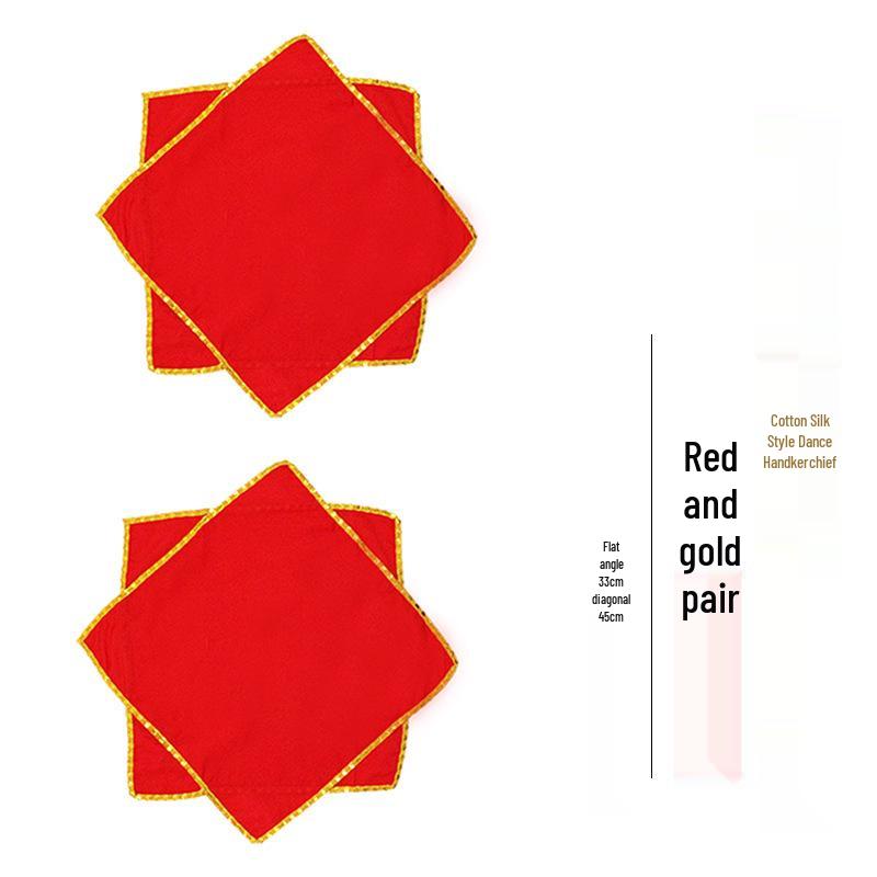 Children's 9-Inch Octagonal Dance Handkerchiefs - Yangge and Twirling Scarves for Performers
