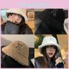 Bear Hat Elegant For Women Winter Lamb Wool Insulated Fisherman Cap
