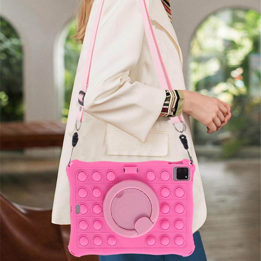 Dla iPad A16 11. Etui 2025 Gen Obrotowe o 360 stopni Miękkie Silikonowe Etui Dla iPad 10. 10.9'' 2025 Dzieci Stojak Bąbelkowa Pokrowiec na Tablet