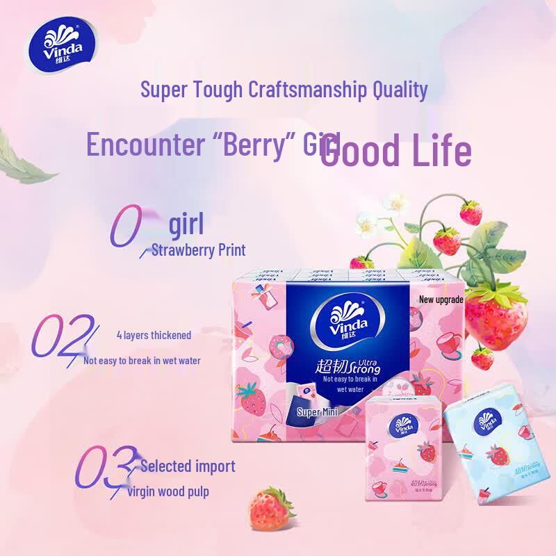 Vinda Ultra-Tough 4-Ply Pocket Facial Tissues