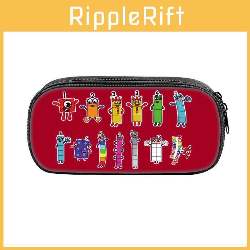 Numberblocks Kids Character And Teens Pencil Case Waterproof Nylon Bag Storage