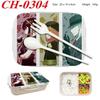 Anime Cartoon Spy X Family Printed Wheat Straw Lunch Box