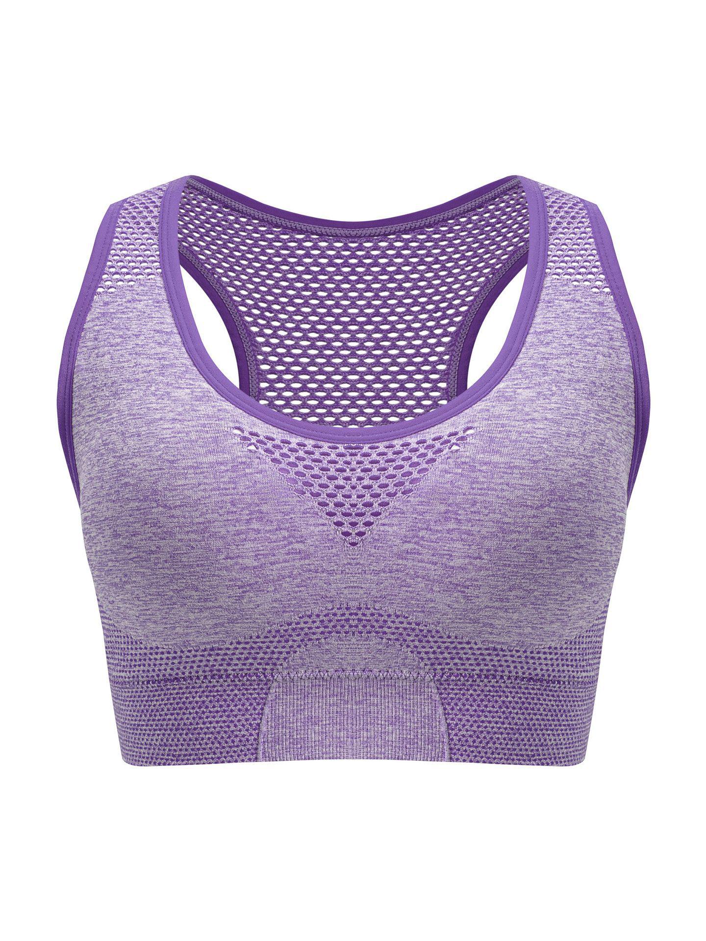 Breathable Plus Size Seamless Lace Sports Bra 3XL
