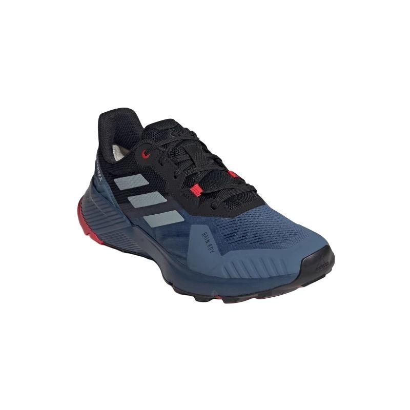 Adidas Terrex Soulstride RAIN.RDY Men Low Top Trail Running Shoes Blue Black Red IH3880