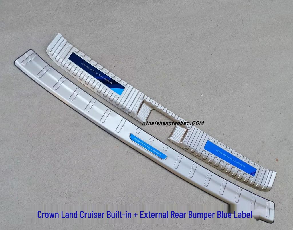 Rear Bumper Guard & Step for 2022-2024 Highlander, Crown Lu Fang Stainless Steel Trunk Protector