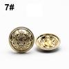 6Pcs 10-28 Mm Golden Gold Metal Buttons Garment Coat Sewing Accessories Buttons For Clothing Crafts Black Point Oil Button