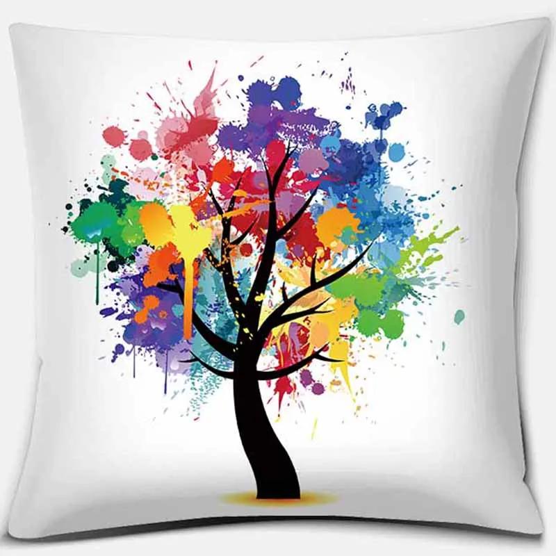 Rainbow Printing Square Pillowcase Home Decoration Car Sofa Cushion Cover