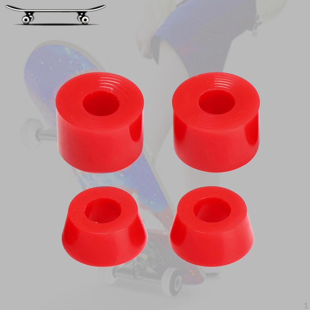 4 Pieces PU Skateboard Truck Replacement Bushing 11x16mm 7'' Trucks Bushings Longboard Rebuild Kit