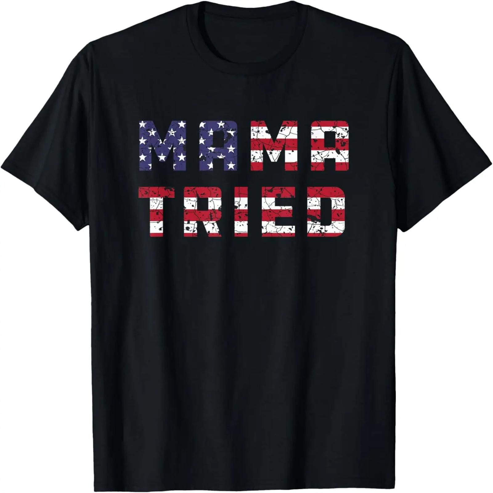 

Mama Tried Country Music Lyric USA Flag Retro Grunge Redneck T-Shirt XXXXXL чёрный