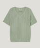 Teuwi Terril Cable V-Sleeve Short Sleeve Knit