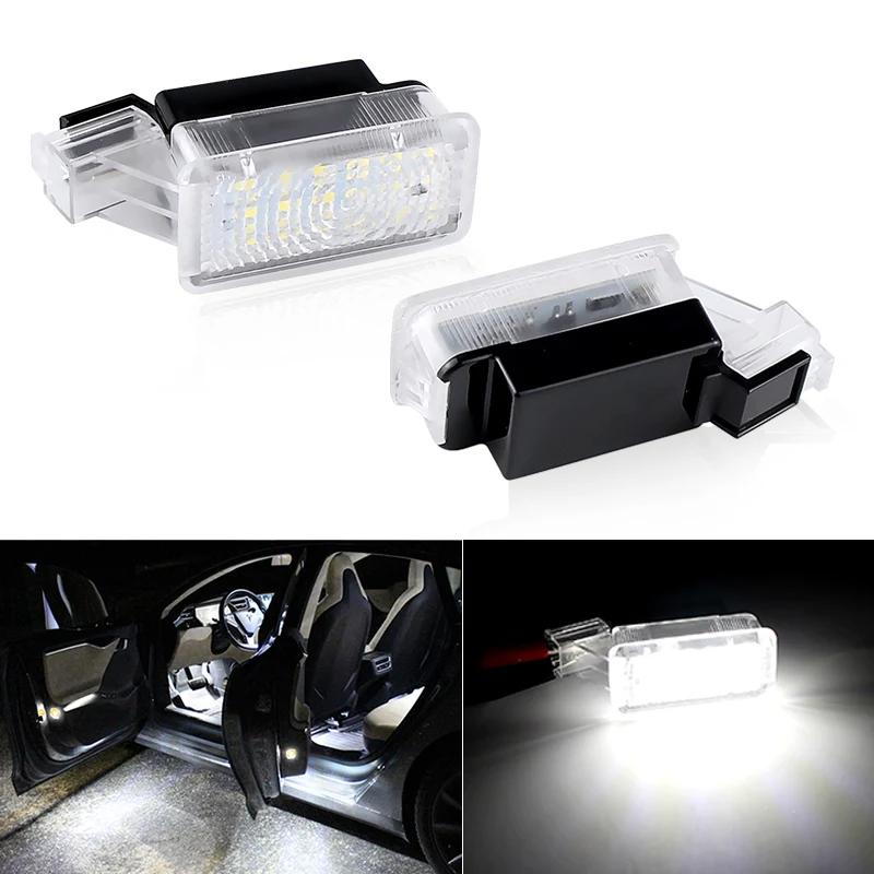 2Pcs Car LED Door Welcome Lights for Honda Acura MDX 2007-up RLX 2014-up TL 2009-up TLX 2015-up ZDX 2010-2013 12V White Car Lamp
