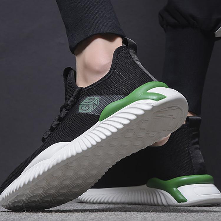 Men's Flyknit Sports Shoes Casual Mesh Breathable Single Shoes  Lace Up Sneaker Running Shoes 39-44