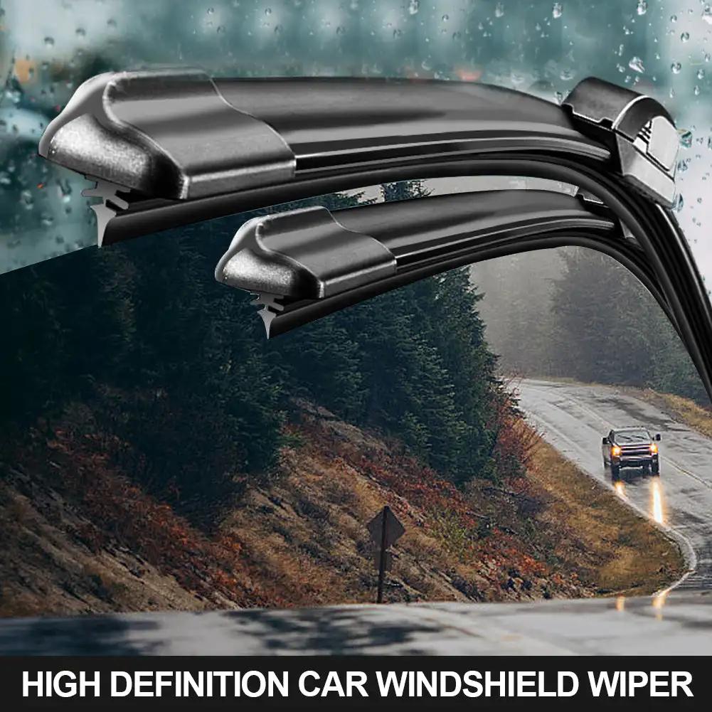 1Pc Automotive Universal U-type Soft Rubber Boneless Wiper HD Quiet Durable Automotive Wiper 16" 18" 19" 21" 22" 24"