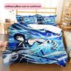 Uchiha Sasuke Anime Bedding Set, Classic Ninja Theme Bedroom Decoration, Collector Home Gift.chl