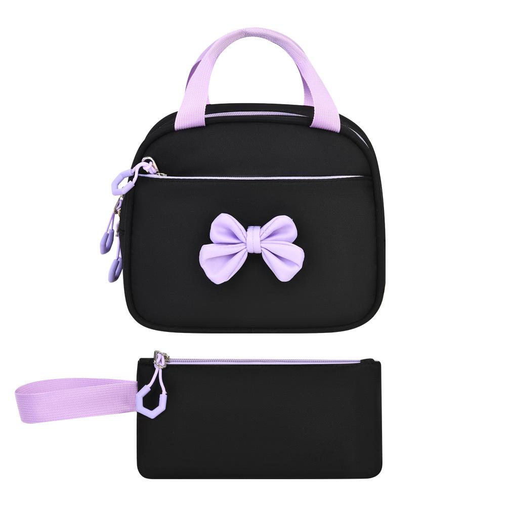 Large Capacity Bow Three-Piece Backpack Set for Girls: Perfect for Junior, Senior High, and College Students