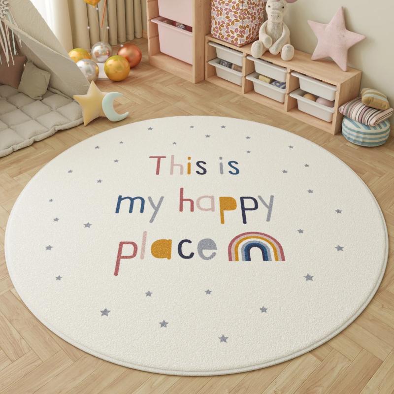 Fluffy Soft Lounge Floor Mat Animal Patterns Rugs for Bedroom Thick Plush Living Room Decoration Round Carpet Washable Study Rug