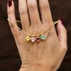 Twelve Zodiac Birthstone Pendant with Heart-Shaped Zircon - DIY Keychain Accessory