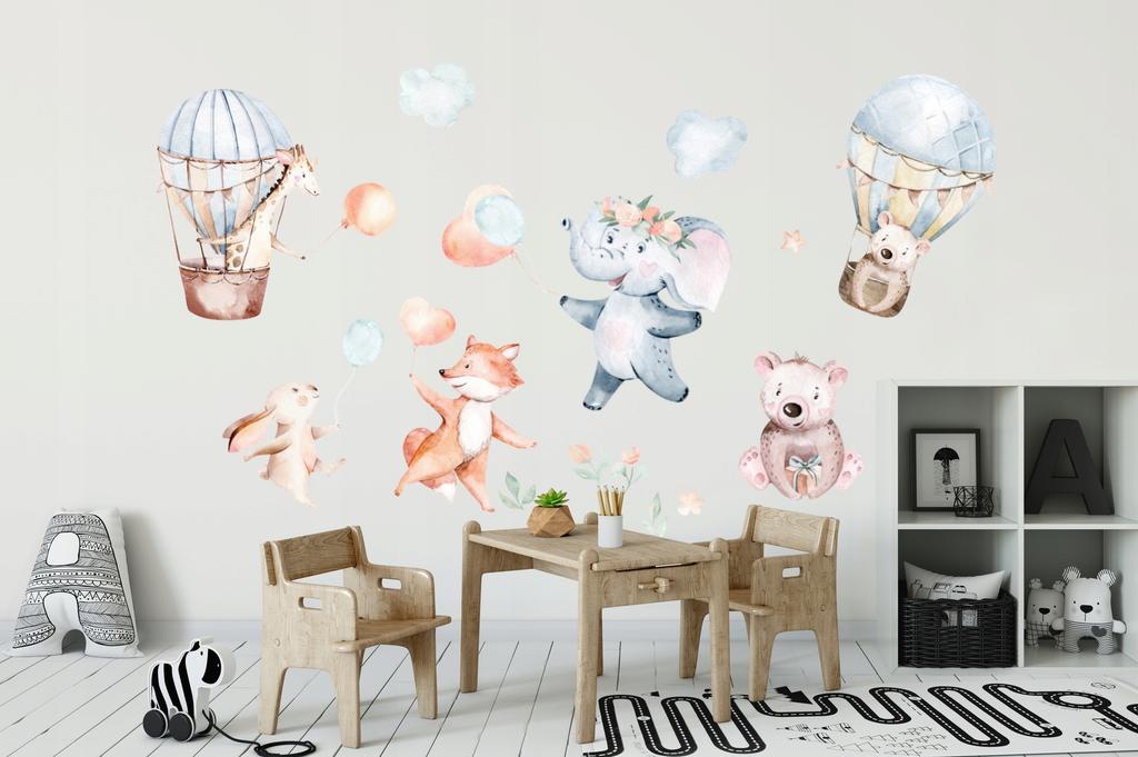 Decorative Stickers For Kids - Animals In Balloons