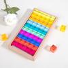 High Transparent Rainbow Crystal Acrylic Cubes Stacking Gem Blocks Sensory Building Blocks for Kids Learning Color Light Shadow