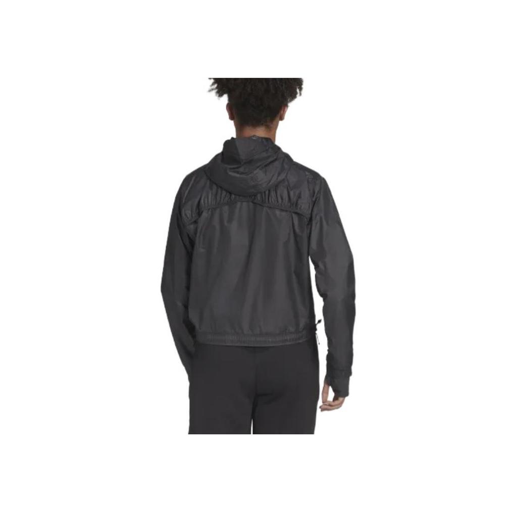 adidas Einfarbiger Logo Reißverschluss Hoodie Damenjacken Schwarz H59070