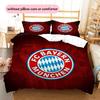 Set Copripiumino Trapuntato con Motivo FC Bayern Monaco Decorazione Casa Regalo (1 * copripiumino + 2 * federe senza imbottitura)