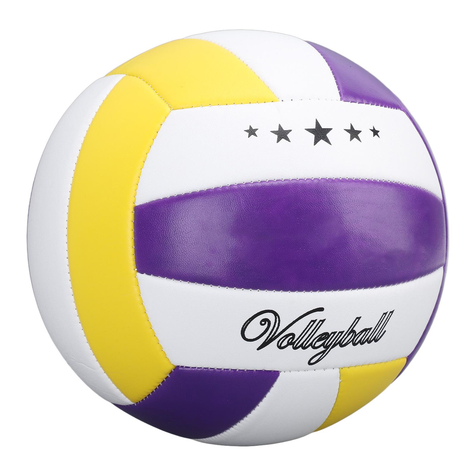 

Волейбол Размер 5 Фиолетовый Желтый Белый ПВХ Для Тренировок в Помещении и на Открытом Воздухе Для Начинающих Подростков