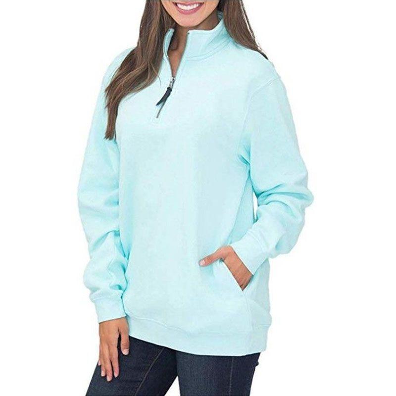 Premium Quality Womens Casual Zip Jumper Pullover Hoodies Top For Effortless Style