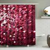 Sequins Shower Curtain Pink Bathroom Decoration Waterproof Decorations for Bathtub, Spa or Pool Area Red White Shimmering Patter