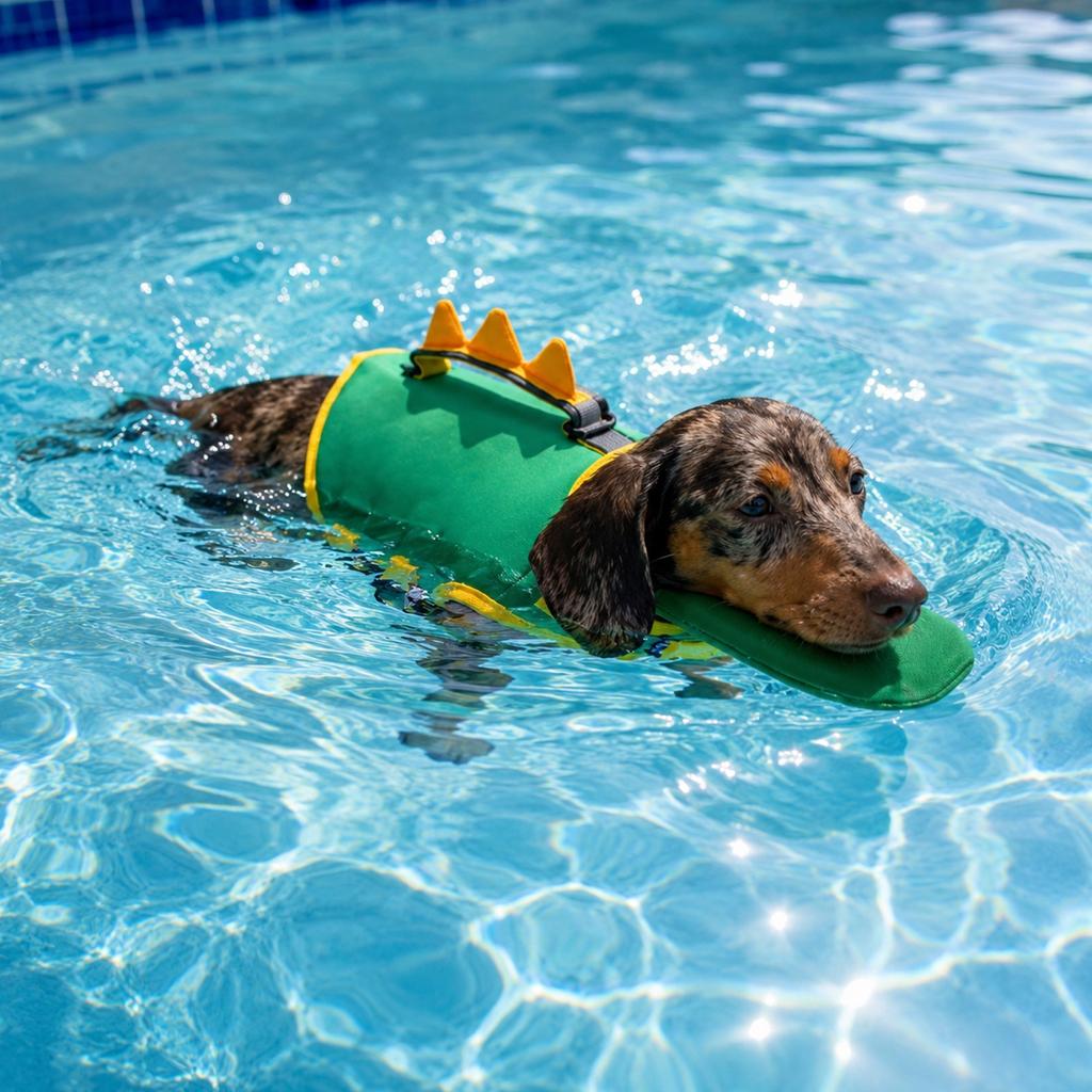 Schwimmweste für kleine und mittlere Hunde, Niedliche Haustier-Pool-Schwimmhilfe zum Schwimmen