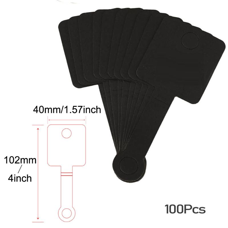 100Pcs Foldable Kraft Paper Packing Cards For Diy Hair Tie Jewelry Display Holders Handmade Necklace Bracelet Retail Price Tags