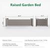 Horticulture Garden Bed Divisible Resin Planter Box for Backyard Patio Balcony with 4 Legs Gray 43.31 X 17.72 X 12.6