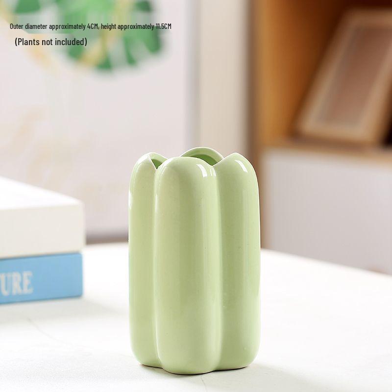 Modern Ceramic Art Vase: Simple, Holeless Design for Home Decor and Flower Arrangements Ceramic