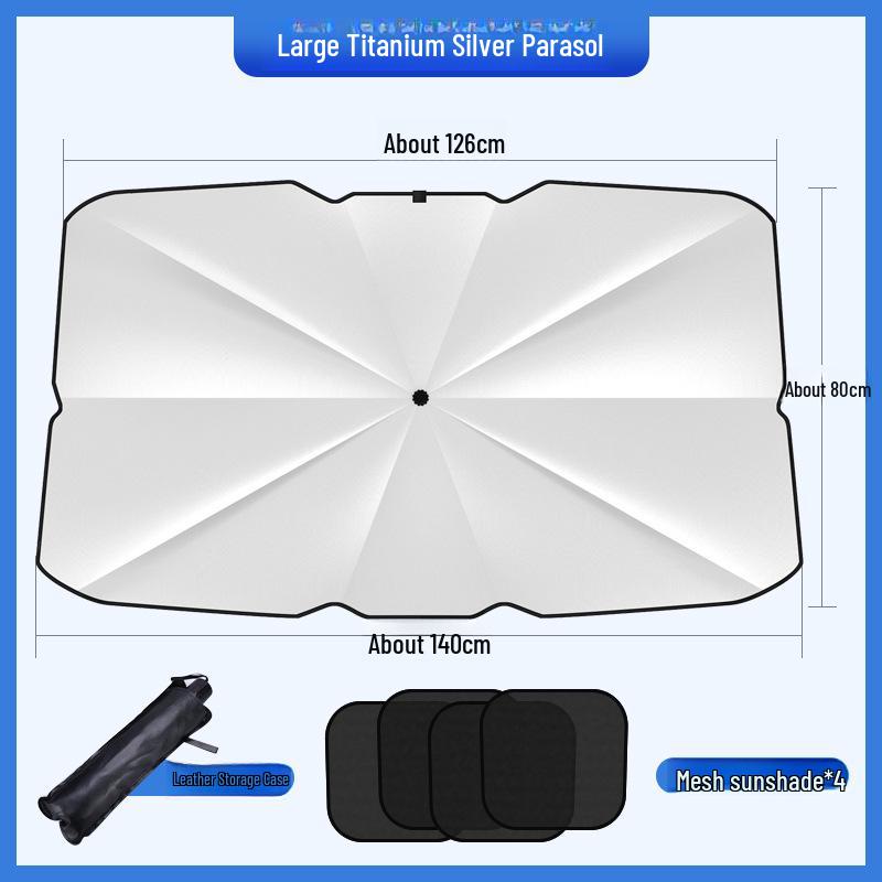 Parapluie rétractable pour voiture - Pare-soleil avant à isolation thermique