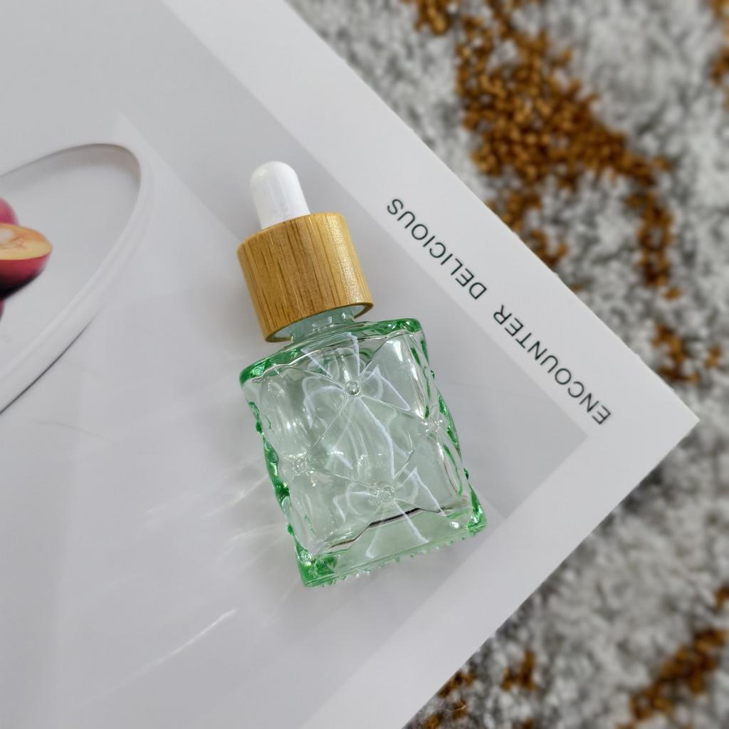 10ml Clear Glass Dropper Bottle with Bamboo Cap Empty Pipette Bottles for Essential Oil Aromatherapy Liquid Dropper Bottle
