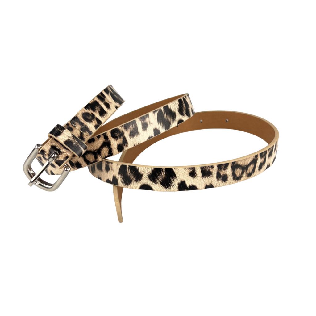 Versatile Alloy Tiger Skin and Leopard Print Belt, Sexy Unisex Belt, Fashionable and Simple Women's Alloy Pin Buckle Belt